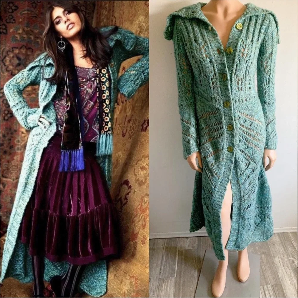 Like new Free People Budapest Dream Crochet duster - Picture 7 of 10